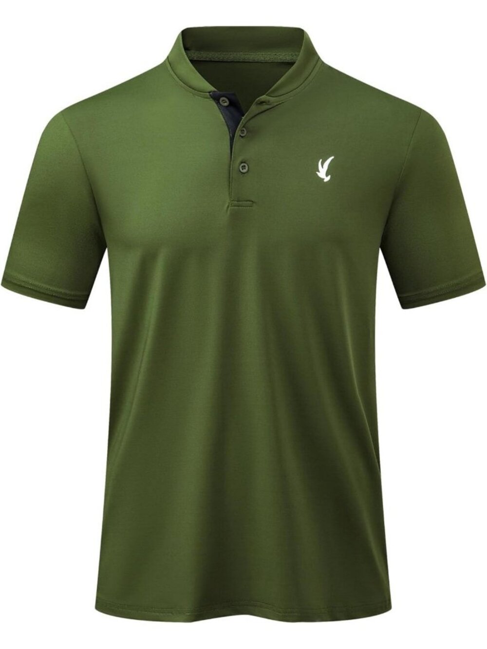 Men's Moisture-Wicking Polo Henley Shirt - Quick Dry Casual Short Sleeve Golf